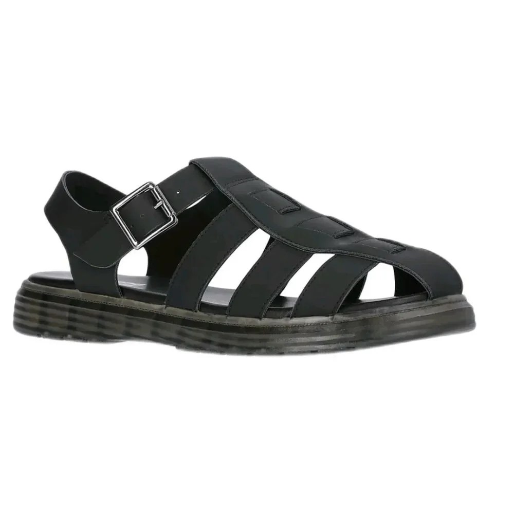 Weekend Academy Boys Closed Toe Gladiator Sandals Size 5 Black color Comfort